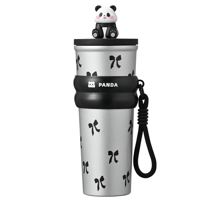 CARTOON PANDA THERMOS – STAINLESS STEEL VACUUM FLASK WITH LIFTING ROPE DIRECT DRINKING CUP & GIFT FOR STUDENTS - Image 11