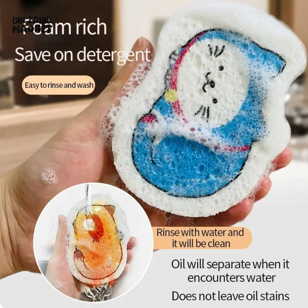 CARTOON WOOD PULP CLEANING SPONGE - Image 2
