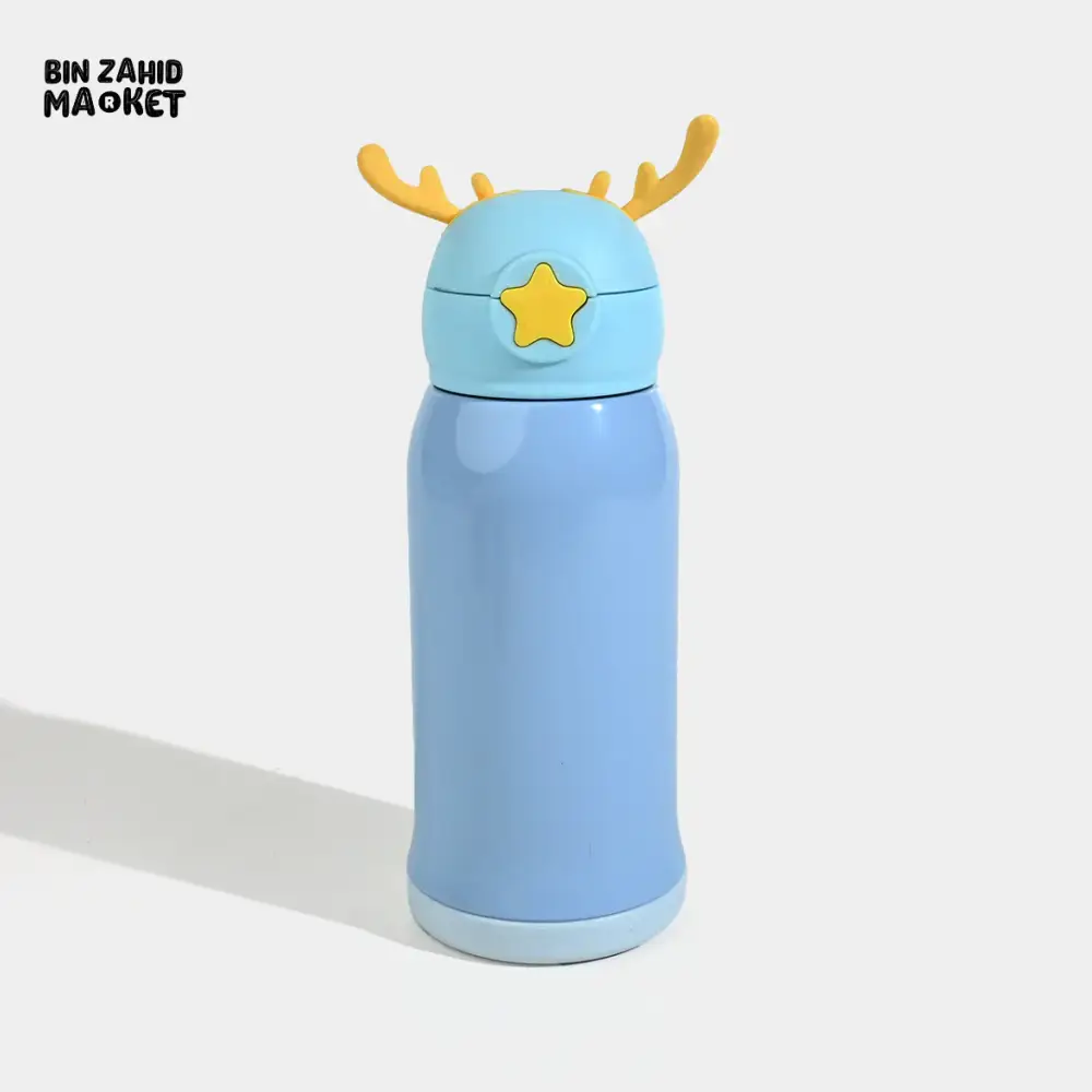 CHARACTER STAINLESS STEEL SIPPER BOTTLE WITH STRAW LEAK-PROOF & INSULATED - BLUE - Image 2