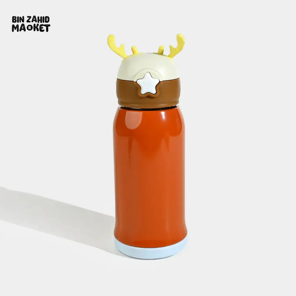CHARACTER STAINLESS STEEL SIPPER BOTTLE WITH STRAW LEAK-PROOF & INSULATED - ORANGE - Image 2