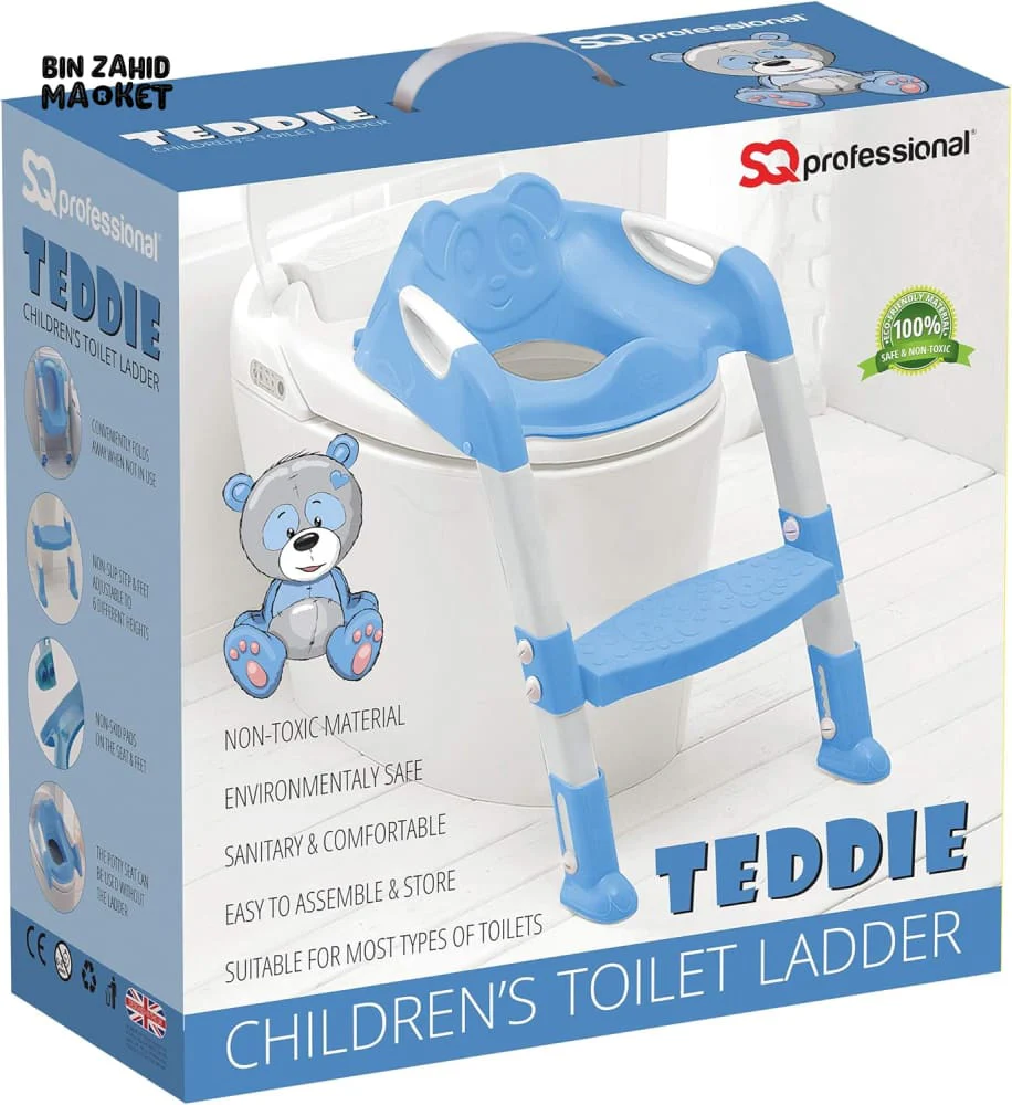 CHILDREN'S TOILET LADDER CHAIR – TODDLER TRAINING SEAT FOR BOYS & GIRLS WITH NON-SLIP STEPS - BLUE - Image 7