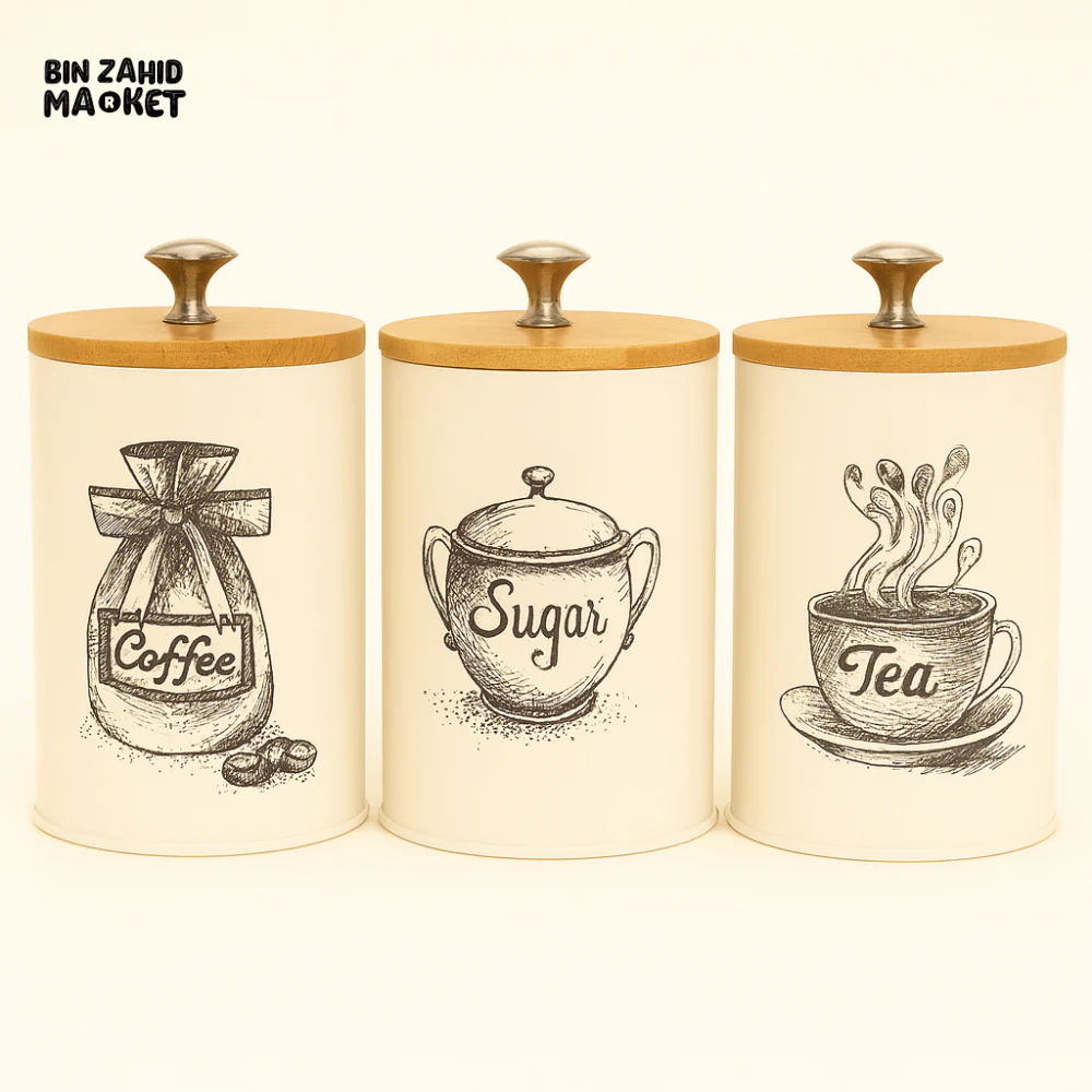 CLASSIC CREAM KITCHEN CANISTER TRIO - Image 2
