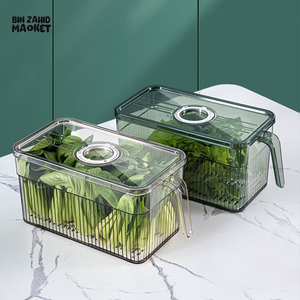 COMPACT ACRYLIC FRIDGE ORGANIZER WITH HANDLE – DURABLE & REUSABLE FOR FRUITS & VEGGIES - Image 10