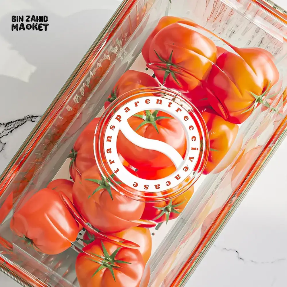 COMPACT ACRYLIC FRIDGE ORGANIZER WITH HANDLE – DURABLE & REUSABLE FOR FRUITS & VEGGIES - Image 16