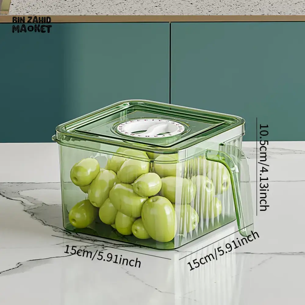 COMPACT ACRYLIC FRIDGE ORGANIZER WITH HANDLE – DURABLE & REUSABLE FOR FRUITS & VEGGIES - Image 17