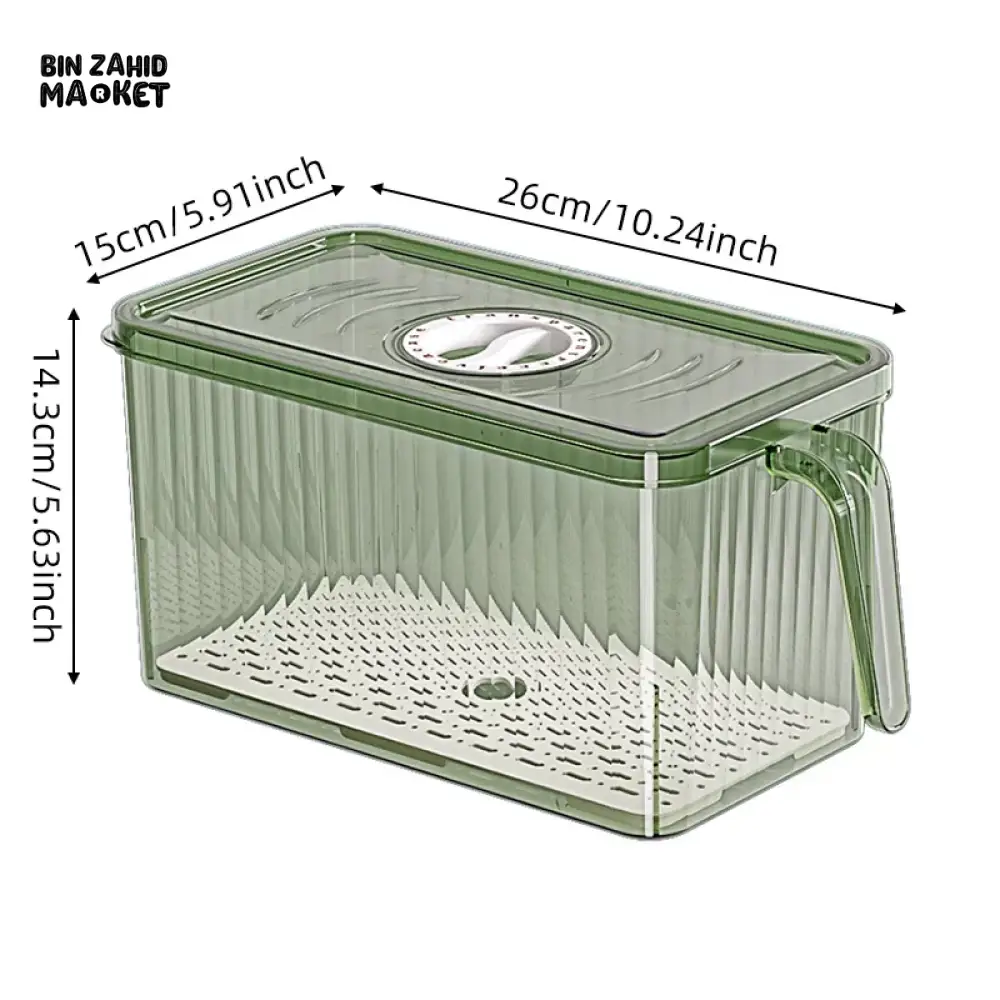COMPACT ACRYLIC FRIDGE ORGANIZER WITH HANDLE – DURABLE & REUSABLE FOR FRUITS & VEGGIES - Image 18