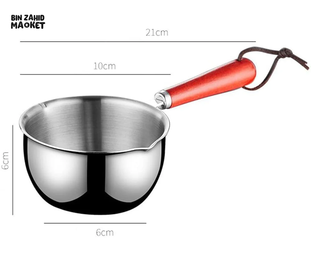 COMPACT STAINLESS STEEL SOUP WARMER – 300ML WITH LONG HANDLE - Image 7
