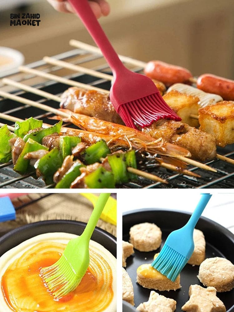 COOKING & GRILLING OIL BRUSH – HIGH-TEMP FOOD-SAFE SILICONE PASTRY BRUSH - Image 8