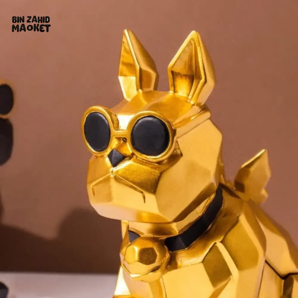 COOL CANINE GEOMETRIC TISSUE HOLDER SCULPTURE MODERN DOG DESIGN DESK & HOME DECOR - Image 3