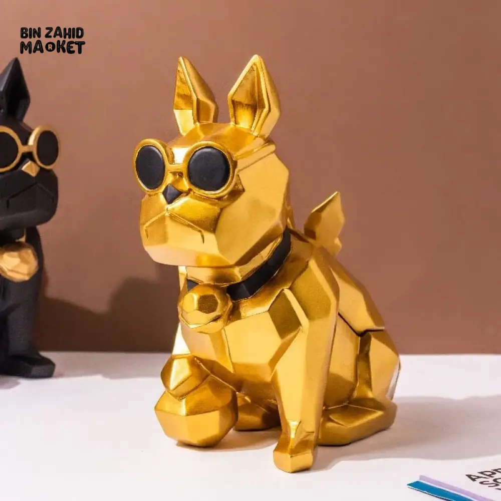 COOL CANINE GEOMETRIC TISSUE HOLDER SCULPTURE MODERN DOG DESIGN DESK & HOME DECOR - Image 5