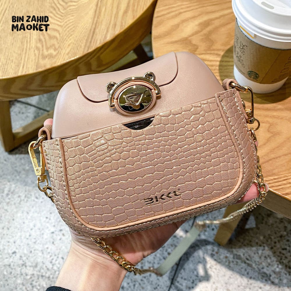 CUTE BAG SHAPED WATER BOTTLE WITH PORTABLE STRAW CUP - BLACK - Image 4