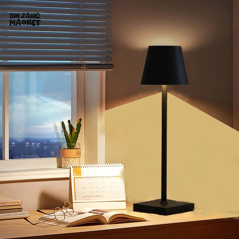 CORDLESS RECHARGEABLE USB TABLE LAMP – TOUCH SWITCH BEDSIDE LIGHT FOR HOTEL & CAFE - Image 2