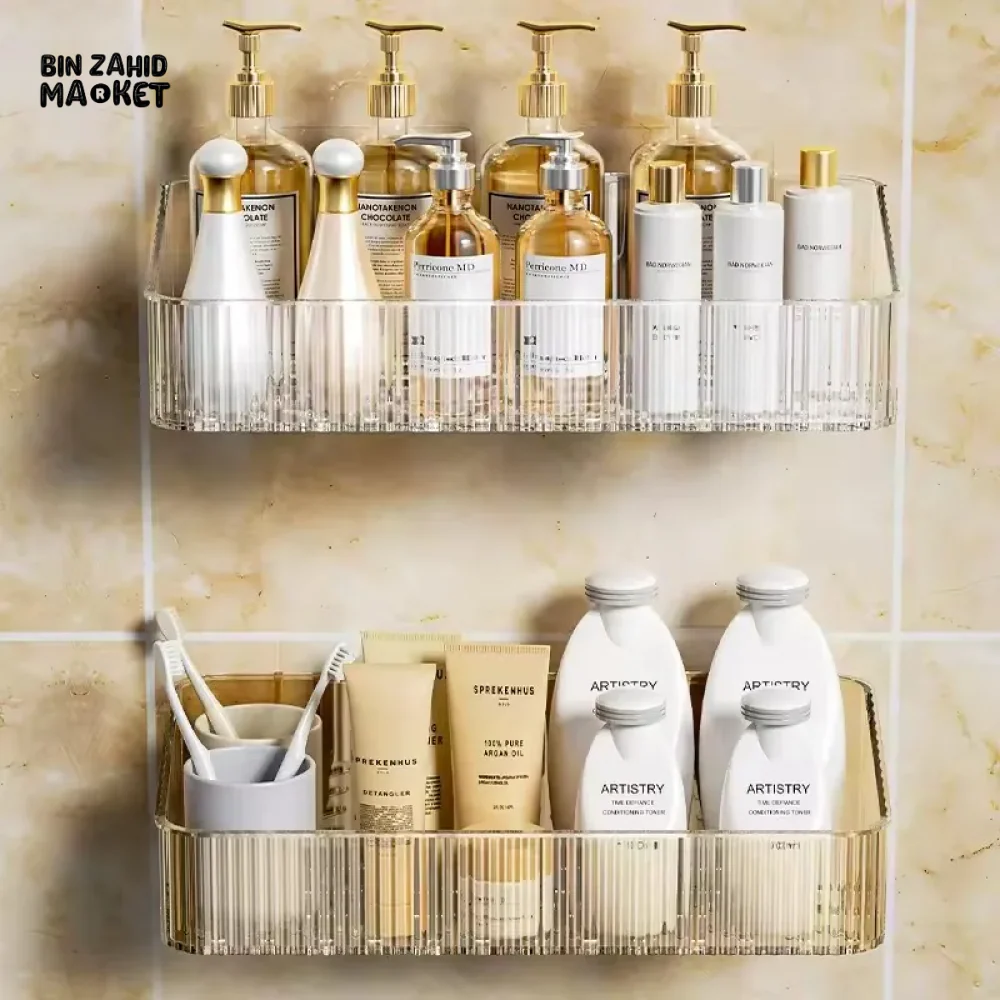 CORNER WALL-MOUNTED COSMETIC RACK – NO-DRILL BATHROOM ORGANIZER FOR ACCESSORIES - Image 3