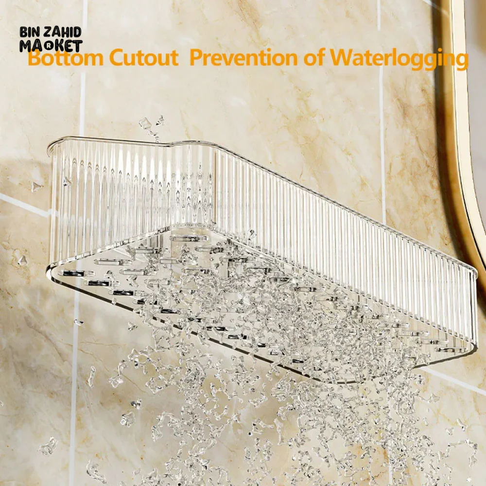 CORNER WALL-MOUNTED COSMETIC RACK – NO-DRILL BATHROOM ORGANIZER FOR ACCESSORIES - Image 4