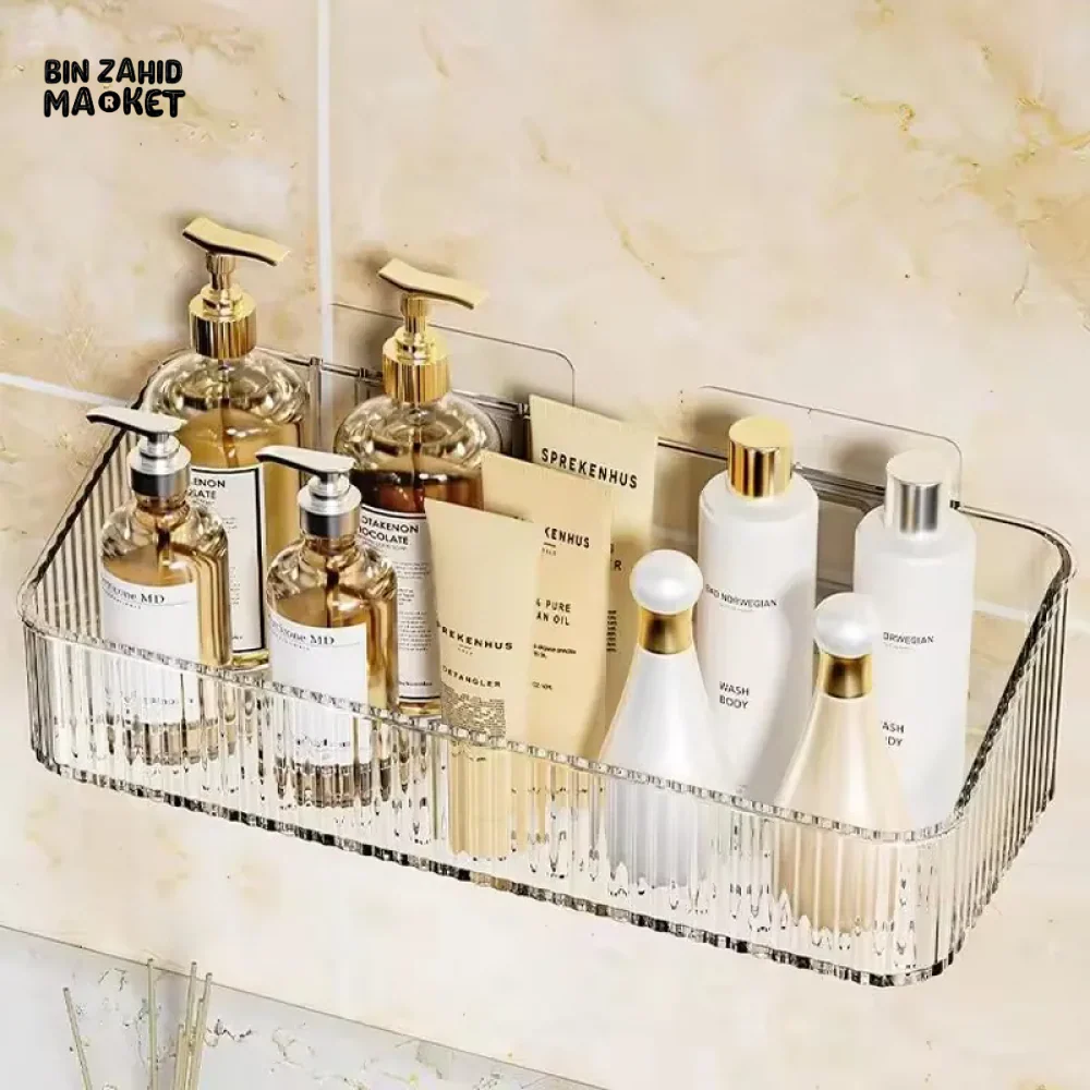 CORNER WALL-MOUNTED COSMETIC RACK – NO-DRILL BATHROOM ORGANIZER FOR ACCESSORIES - Image 8