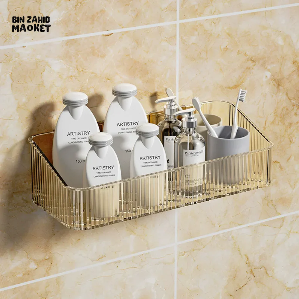 CORNER WALL-MOUNTED COSMETIC RACK – NO-DRILL BATHROOM ORGANIZER FOR ACCESSORIES - Image 9