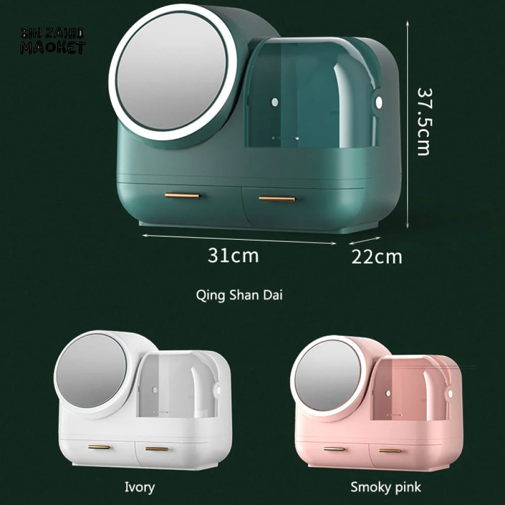 COSMETIC ORGANIZER WITH FAN & LED MIRROR - Image 9