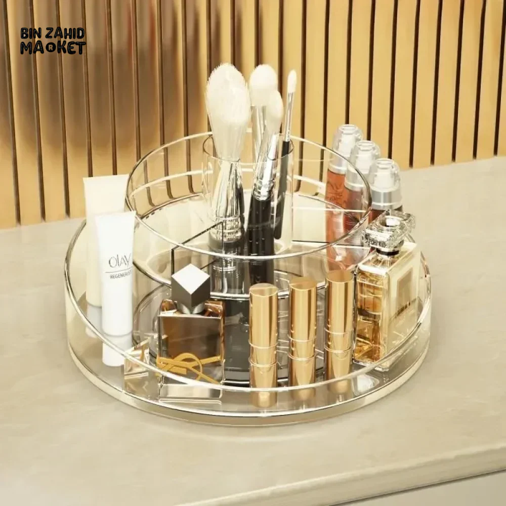 COSMETIC STORAGE BOX, LARGE CAPACITY, 360° ROTATABLE, MAKEUP BRUSH ORGANIZER. - Image 2