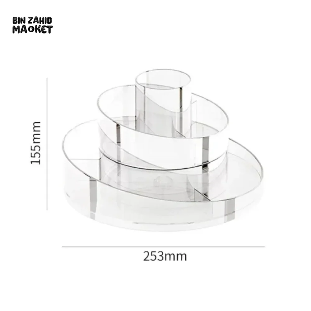 COSMETIC STORAGE BOX, LARGE CAPACITY, 360° ROTATABLE, MAKEUP BRUSH ORGANIZER. - Image 8