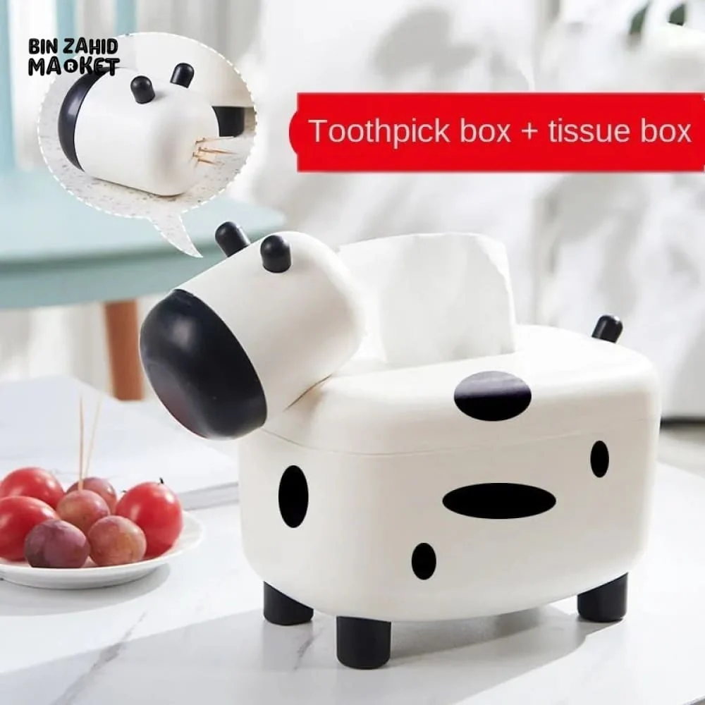 COW TISSUE HOLDER + TOOTHPICK HOLDER