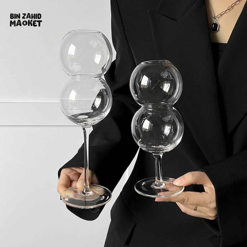 CREATIVE BUBBLE GLASS – UNIQUE ROUND CUP FOR COCKTAILS JUICE MILK & MORE - SMALL - Image 6