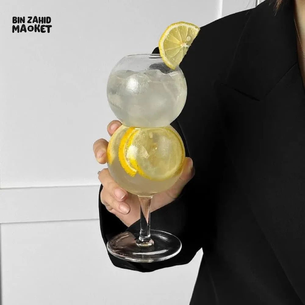CREATIVE BUBBLE GLASS – UNIQUE ROUND CUP FOR COCKTAILS JUICE MILK & MORE - SMALL - Image 8