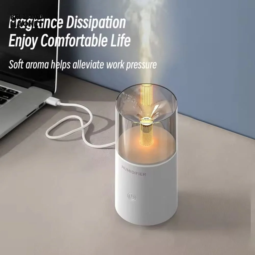 CREATIVE CANDLE LIGHT AROMATHERAPY DIFFUSER – TYPE-C USB ULTRASONIC COOL MIST HUMIDIFIER - Image 3