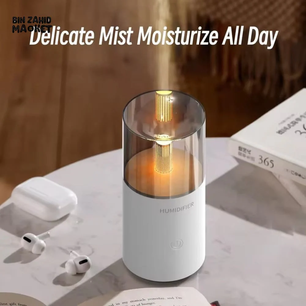 CREATIVE CANDLE LIGHT AROMATHERAPY DIFFUSER – TYPE-C USB ULTRASONIC COOL MIST HUMIDIFIER - Image 4