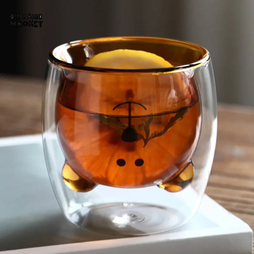 CREATIVE CUTE BEAR GLASS MUG – 250 ML PERFECT FOR MILK JUICE AND TEA - Image 15
