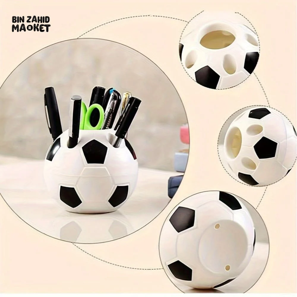 CREATIVE FOOTBALL DESK ORGANIZER – DURABLE PEN STAND FOR HOME SCHOOL OFFICE - Image 2