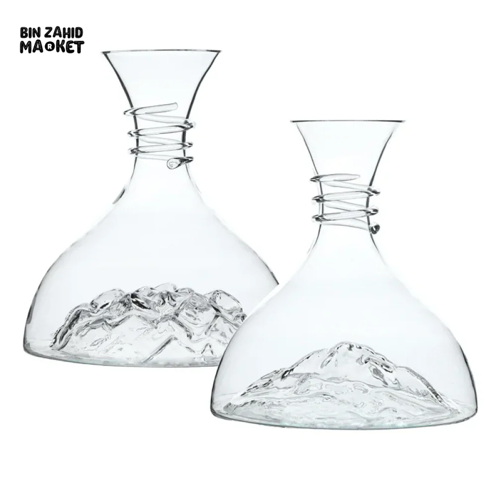 CREATIVE ICEBERG ICE CUBE WINE CONTAINER CRYSTAL GLASS DECANTER WITH GEOMETRIC CONCAVE BOTTOM - Image 5