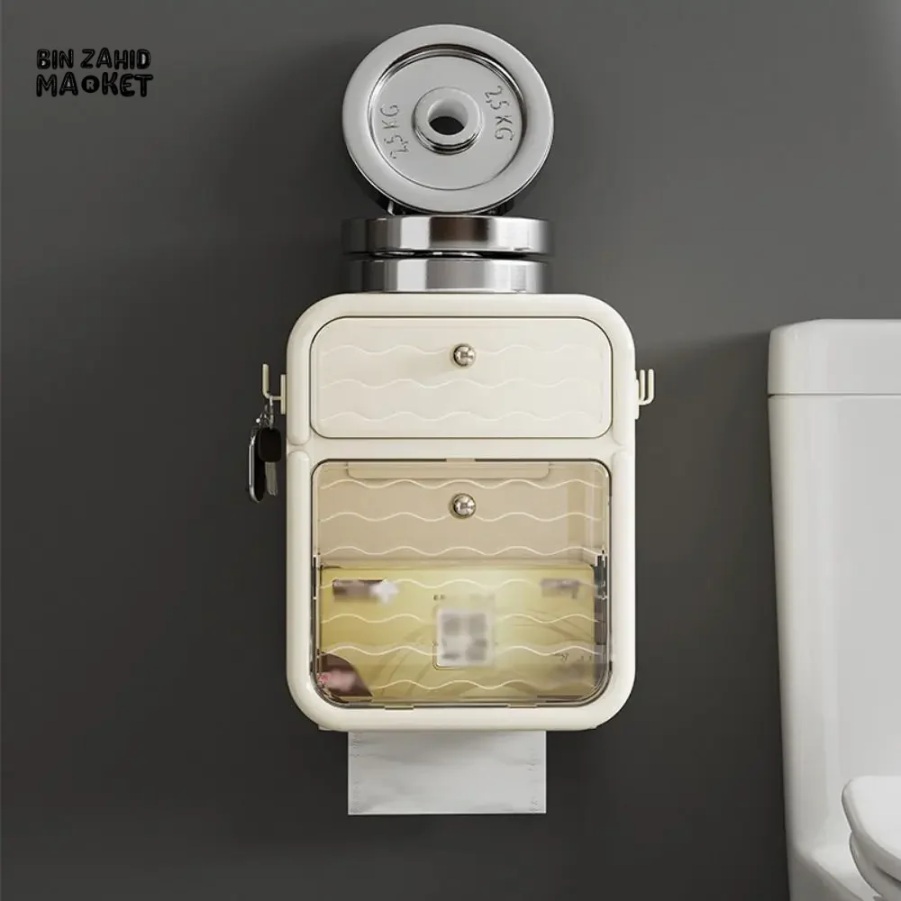 CREATIVE WALL-MOUNTED PAPER TOWEL HOLDER STURDY PLASTIC NAPKIN DISPENSER FOR KITCHEN & BATHROOM - Image 4