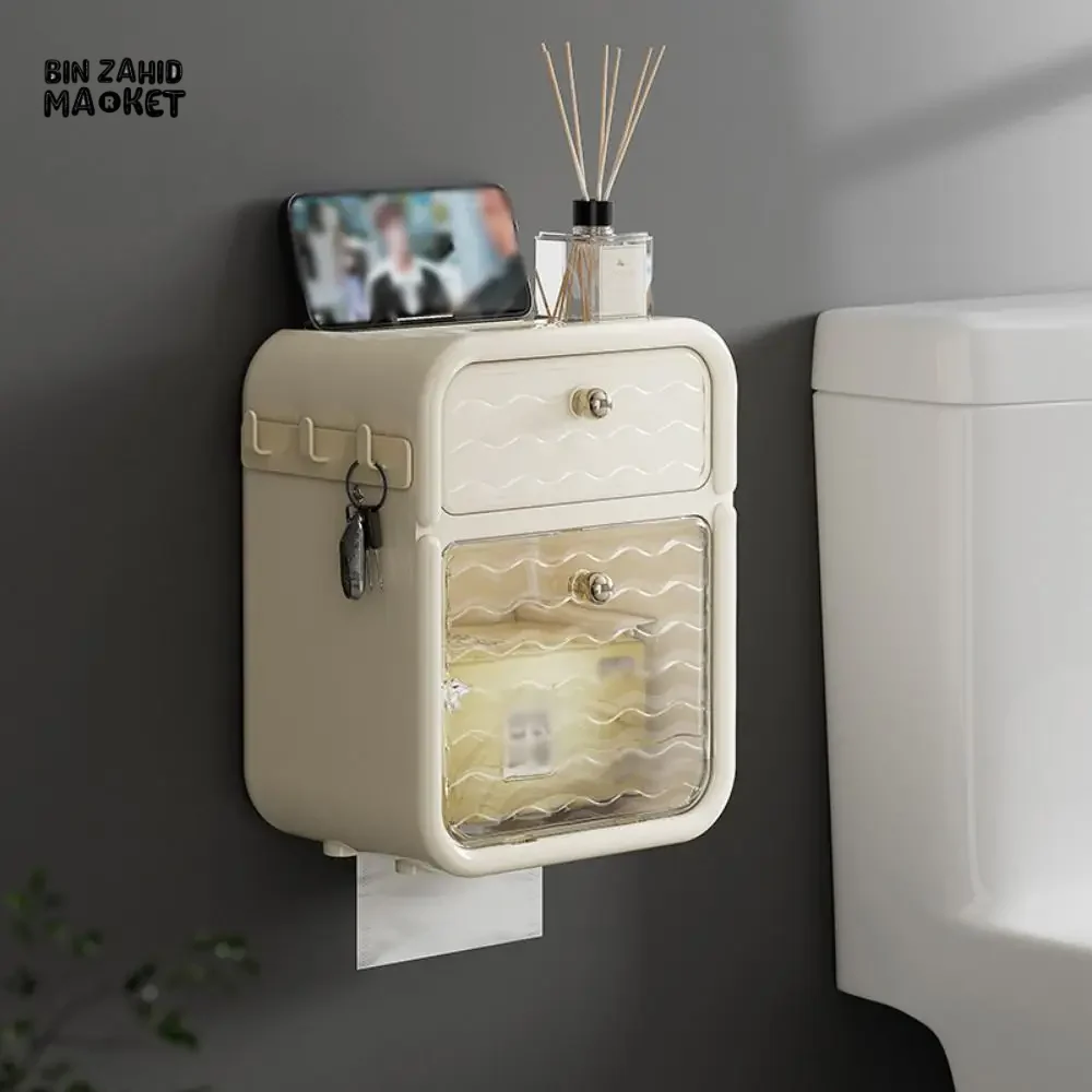 CREATIVE WALL-MOUNTED PAPER TOWEL HOLDER STURDY PLASTIC NAPKIN DISPENSER FOR KITCHEN & BATHROOM - Image 9