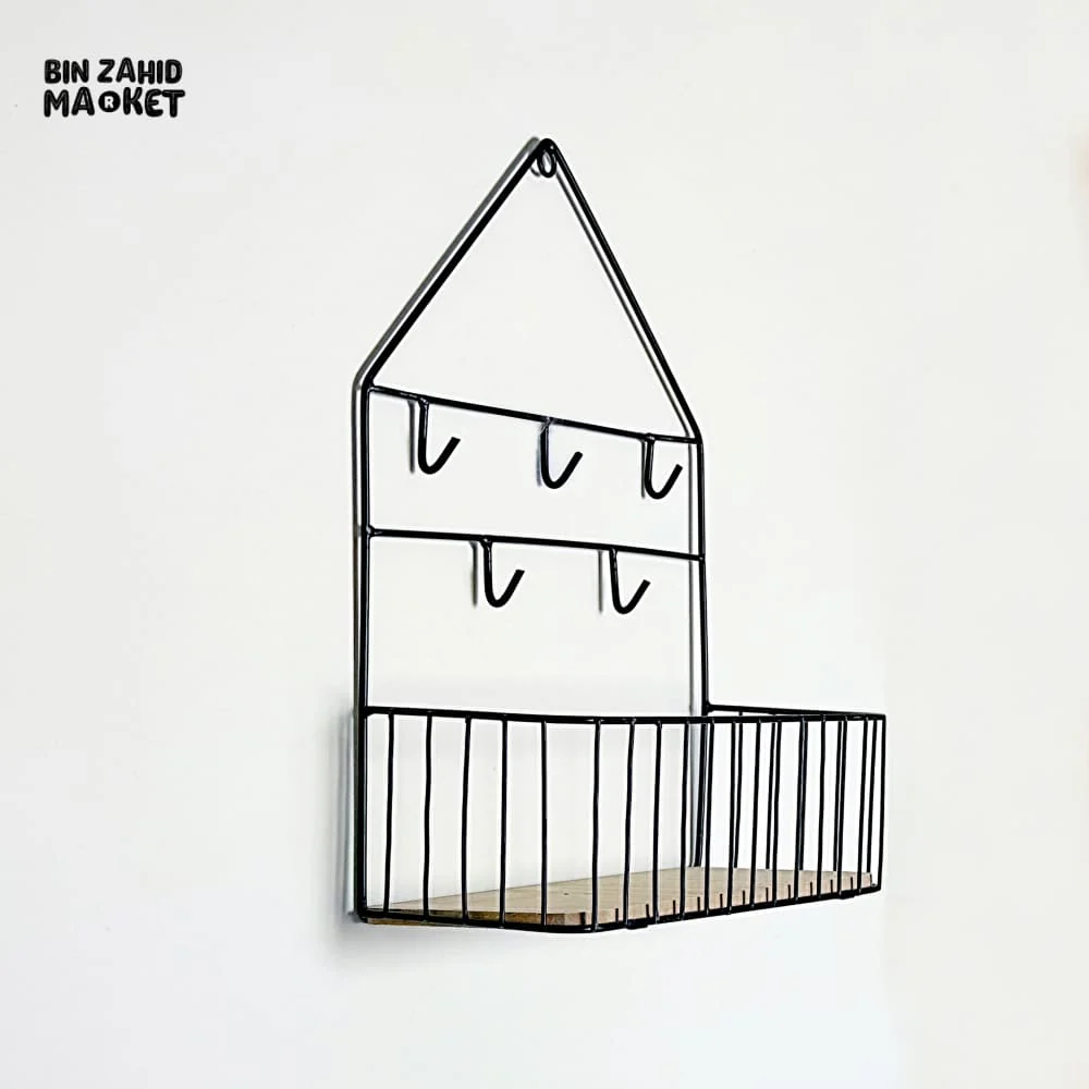 CREATIVE WALL-MOUNTED SHELF - HOOKS - Image 10