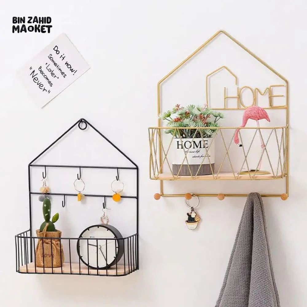 CREATIVE WALL-MOUNTED SHELF - HOOKS - Image 6