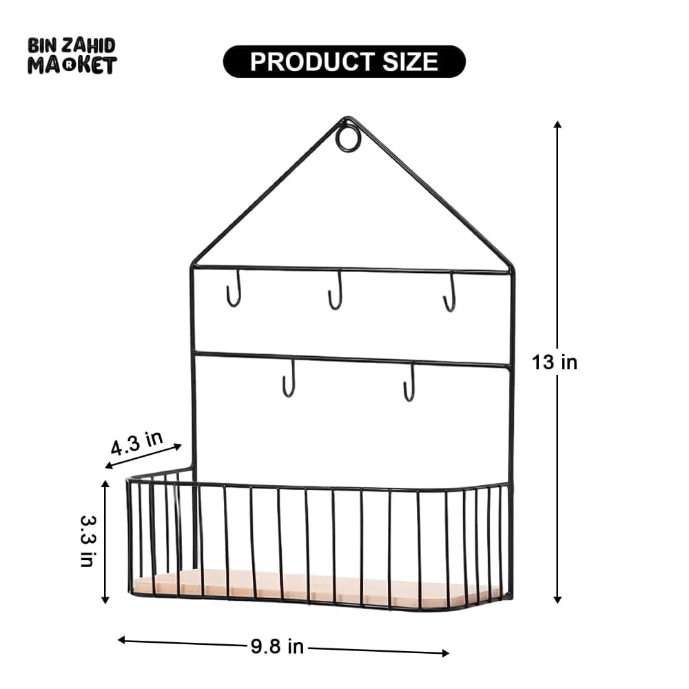 CREATIVE WALL-MOUNTED SHELF - HOOKS - Image 9