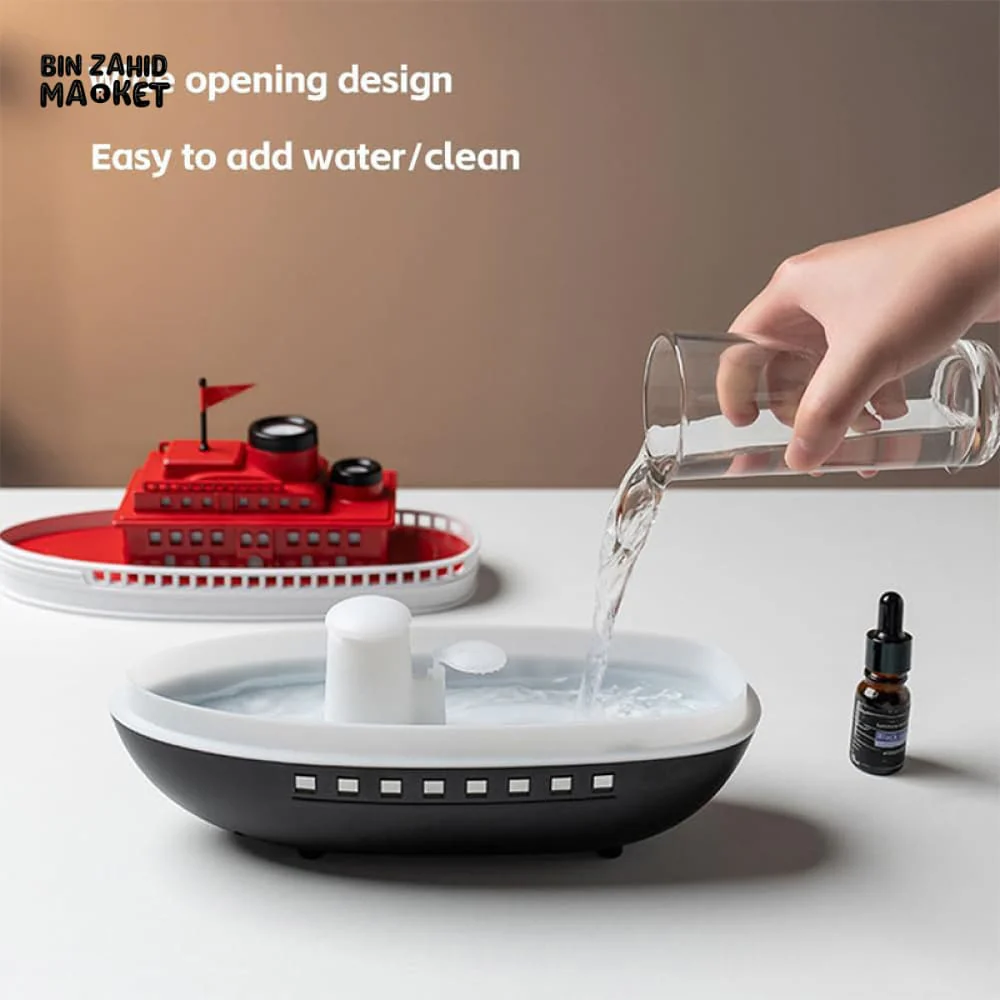 CRUISE SHIP MODEL ULTRASONIC HUMIDIFIER – ESSENTIAL OIL DIFFUSER WITH LED NIGHT LIGHT - Image 2