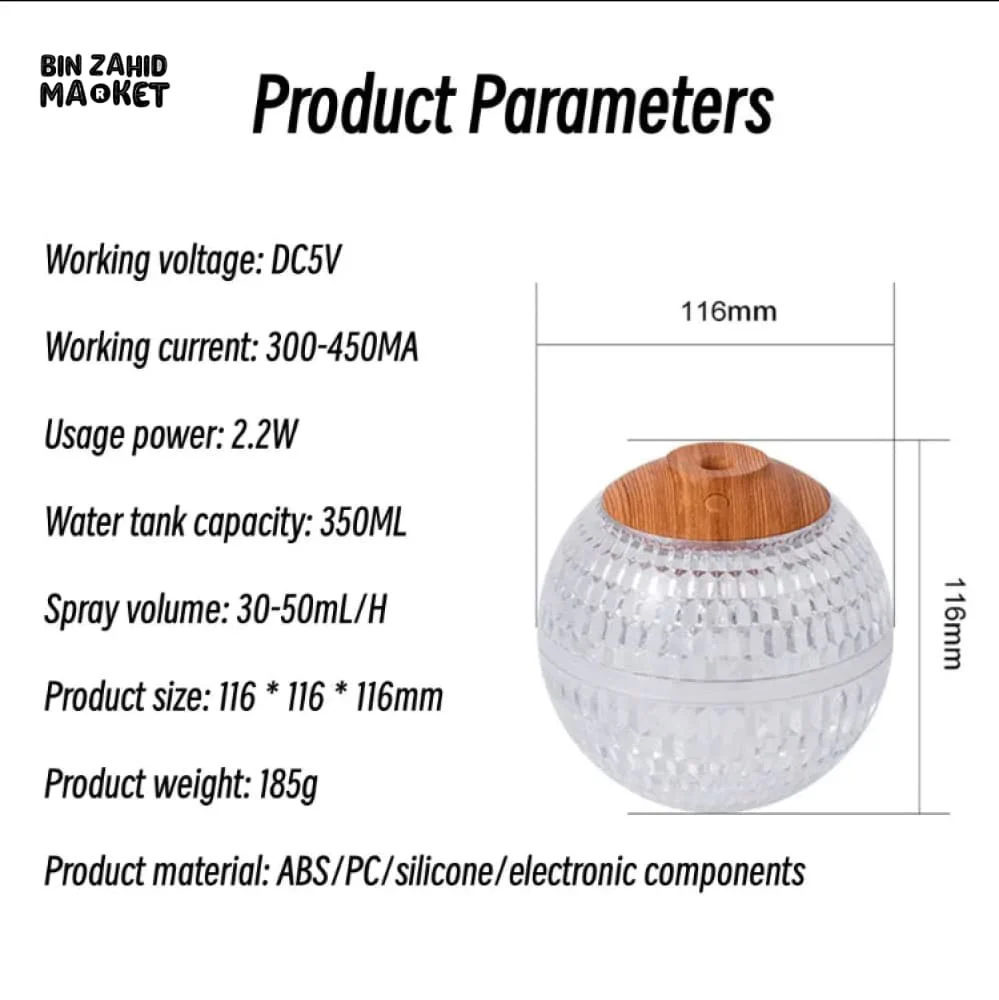 CRYSTAL BALL ULTRASONIC AIR HUMIDIFIER - Image 6