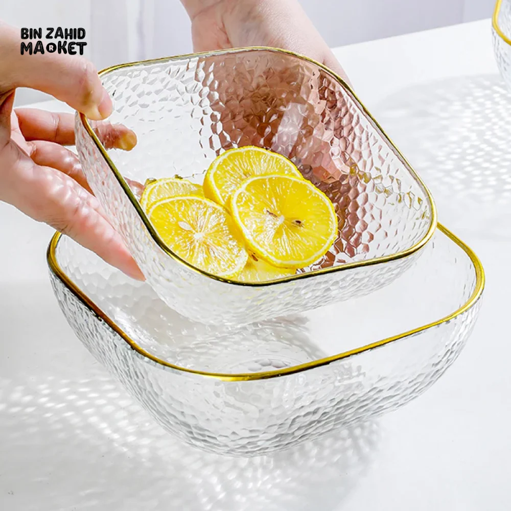 CRYSTAL SQUARE BOWL – VERSATILE TABLEWARE FOR SALAD DESSERT SOUP NOODLES & FRUITS PERFECT FOR HOME USE - Image 3