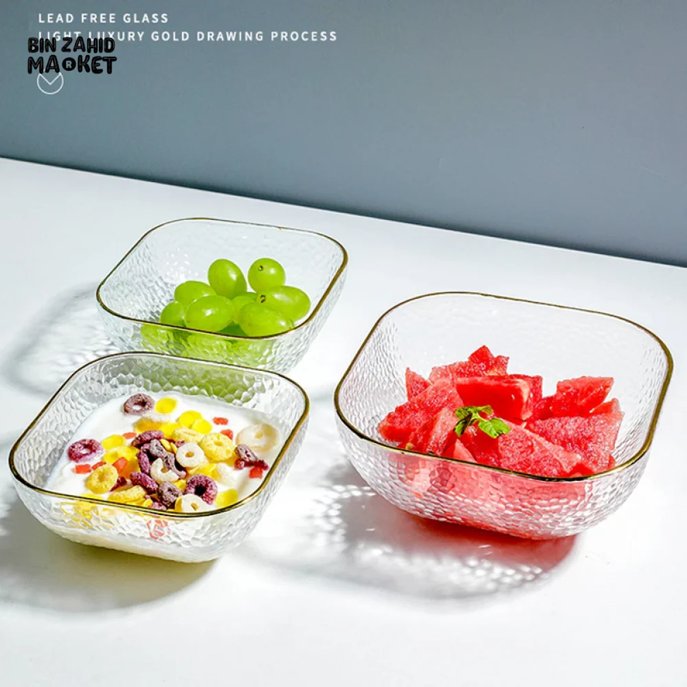 CRYSTAL SQUARE BOWL – VERSATILE TABLEWARE FOR SALAD DESSERT SOUP NOODLES & FRUITS PERFECT FOR HOME USE - Image 5
