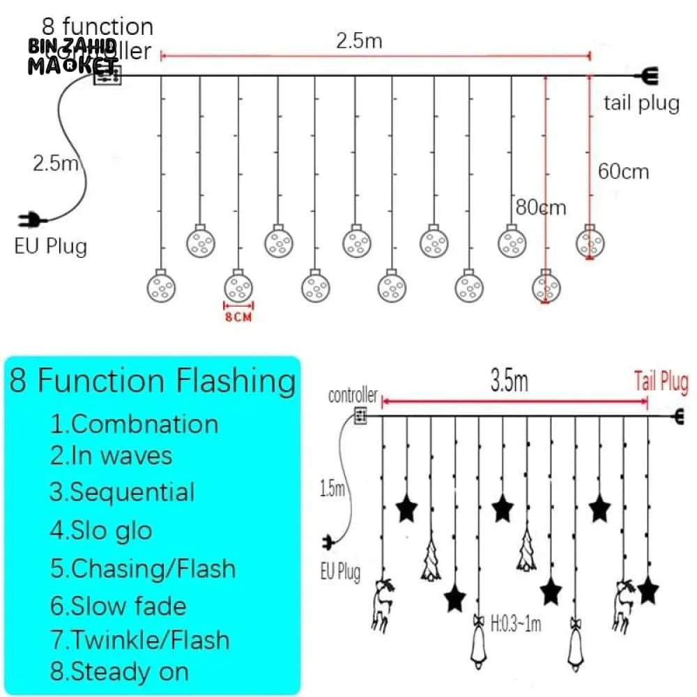 CURTAIN LED LIGHT STRING - Image 10