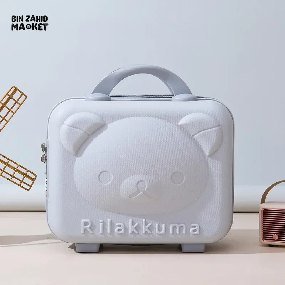 CUTE BEAR CARTOON PASSWORD BOX LARGE CAPACITY PORTABLE TRAVEL SUITCASE WOMEN'S HANGING BAG WITH HANDHELD LUGGAGE & ZIPPER CLOSURE - Image 15