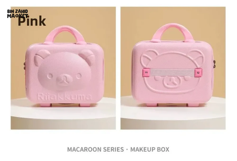 CUTE BEAR CARTOON PASSWORD BOX LARGE CAPACITY PORTABLE TRAVEL SUITCASE WOMEN'S HANGING BAG WITH HANDHELD LUGGAGE & ZIPPER CLOSURE - Image 16