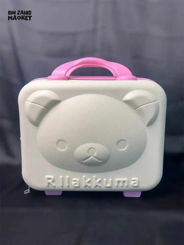 CUTE BEAR CARTOON PASSWORD BOX LARGE CAPACITY PORTABLE TRAVEL SUITCASE WOMEN'S HANGING BAG WITH HANDHELD LUGGAGE & ZIPPER CLOSURE - Image 18
