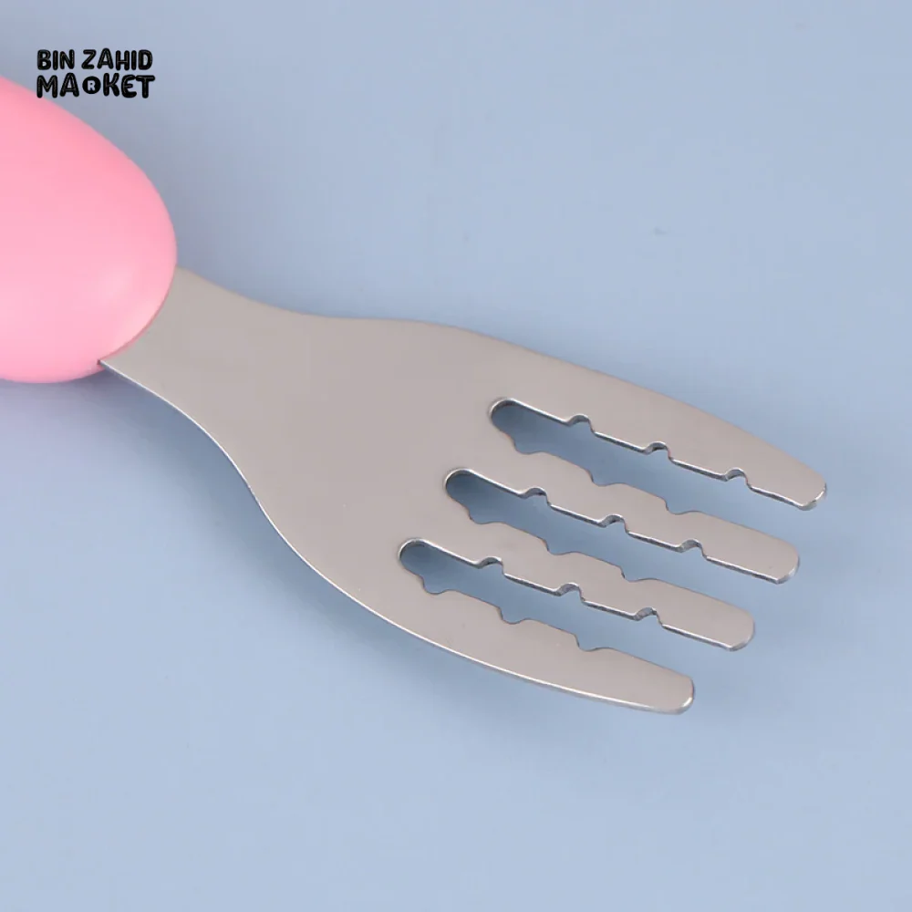 CUTE CARTOON ANIME SPOON FORK SET PORTABLE STAINLESS STEEL TABLEWARE - Image 9