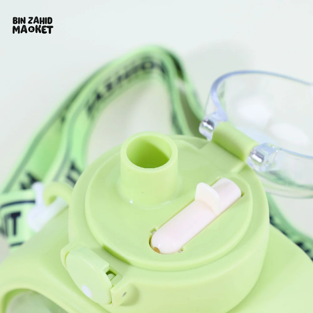 CUTE CARTOON DOG CROSSBODY WATER BOTTLE – KIDS STRAW CUP WITH STRAP - Image 4