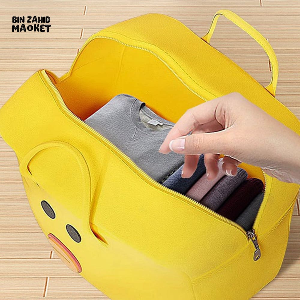 CUTE CARTOON KIDS STORAGE BAG – SOFT FELT ZIPPER ORGANIZER FOR TOYS & TRAVEL - Image 2