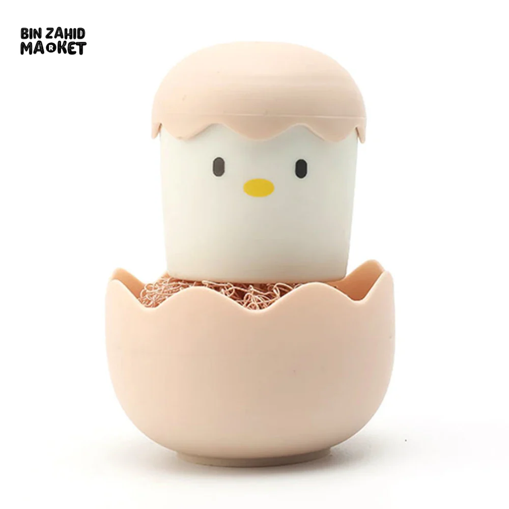 CUTE EGG KITCHEN CLEANING BRUSH | SILICONE DISHWASHING BRUSH FRUIT & VEGETABLE SCRUBBER POT & PAN SCOURING PAD - Image 13