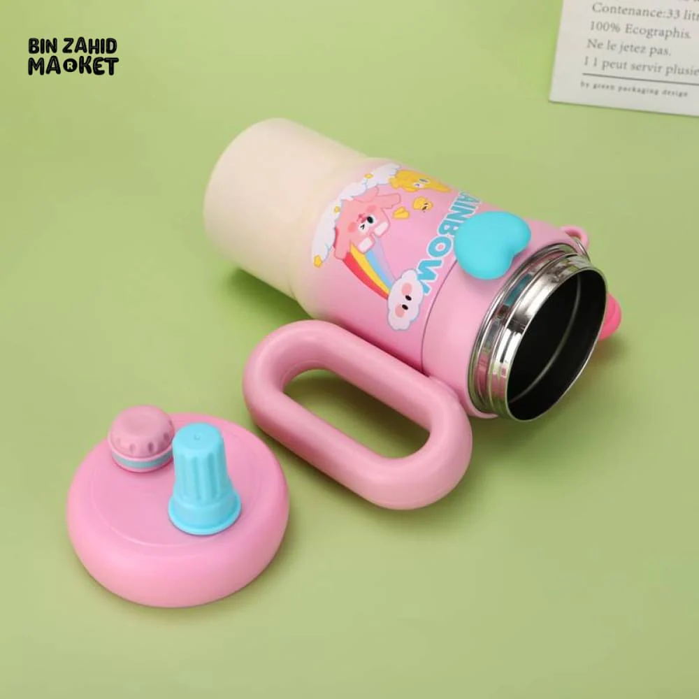 CUTE KAWAII INSULATED TUMBLER SIPPER 800ML WITH HANDLE & STRAW LEAKPROOF & STAINLESS STEEL - Image 6