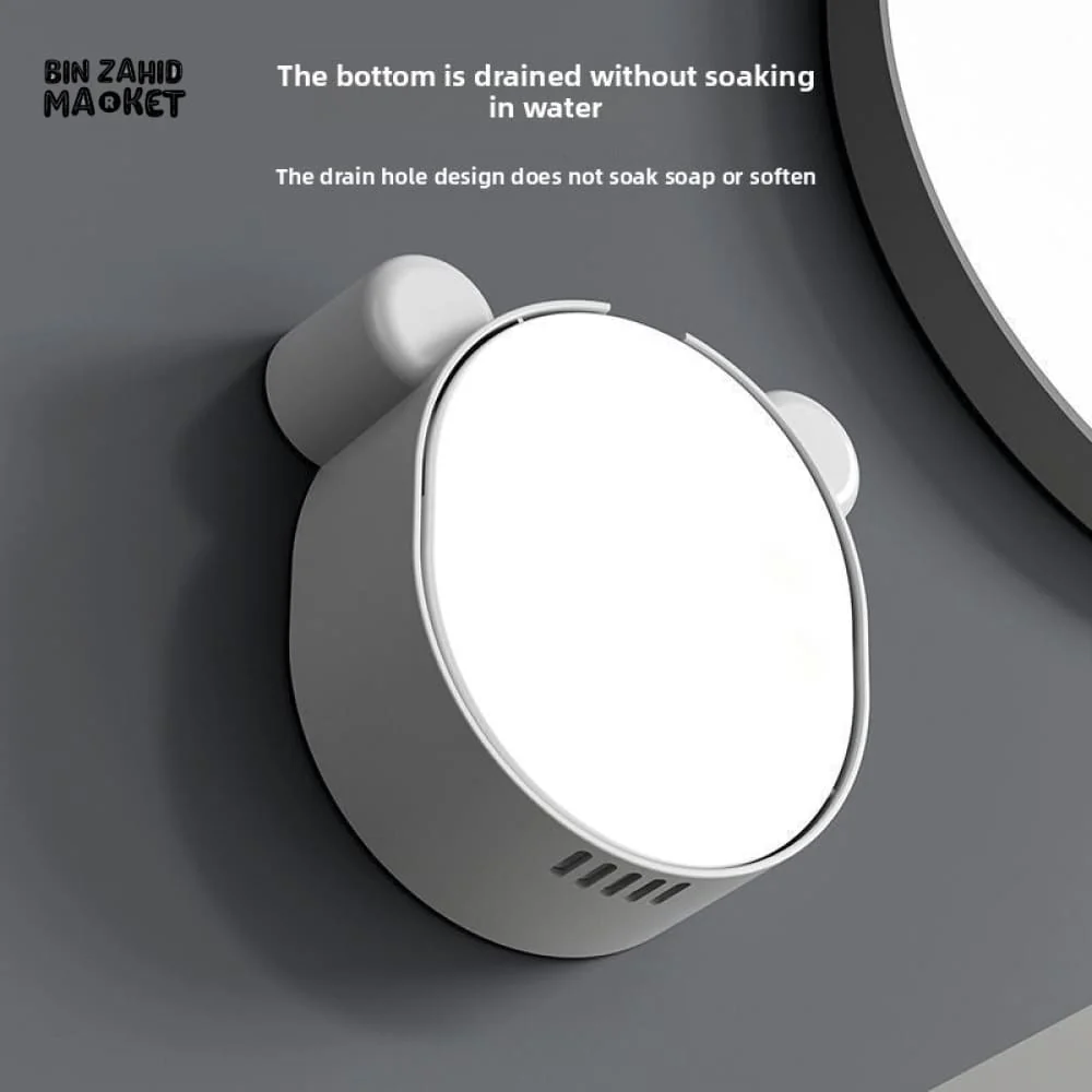 COVERED SOAP DISH – PUNCH-FREE WALL MOUNT FOR BATHROOM - Image 5